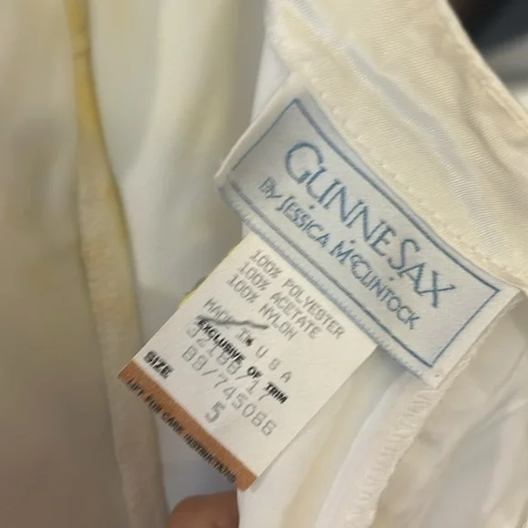 Vintage Gunne Sax strapless white 5 - Picture 5 of 6